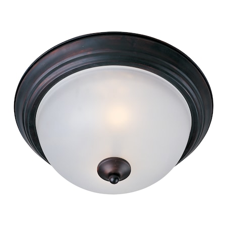 Maxim Essentials 2-Light 11.5" Wide Oil Rubbed Bronze Flush Mount Light 5849FTOI